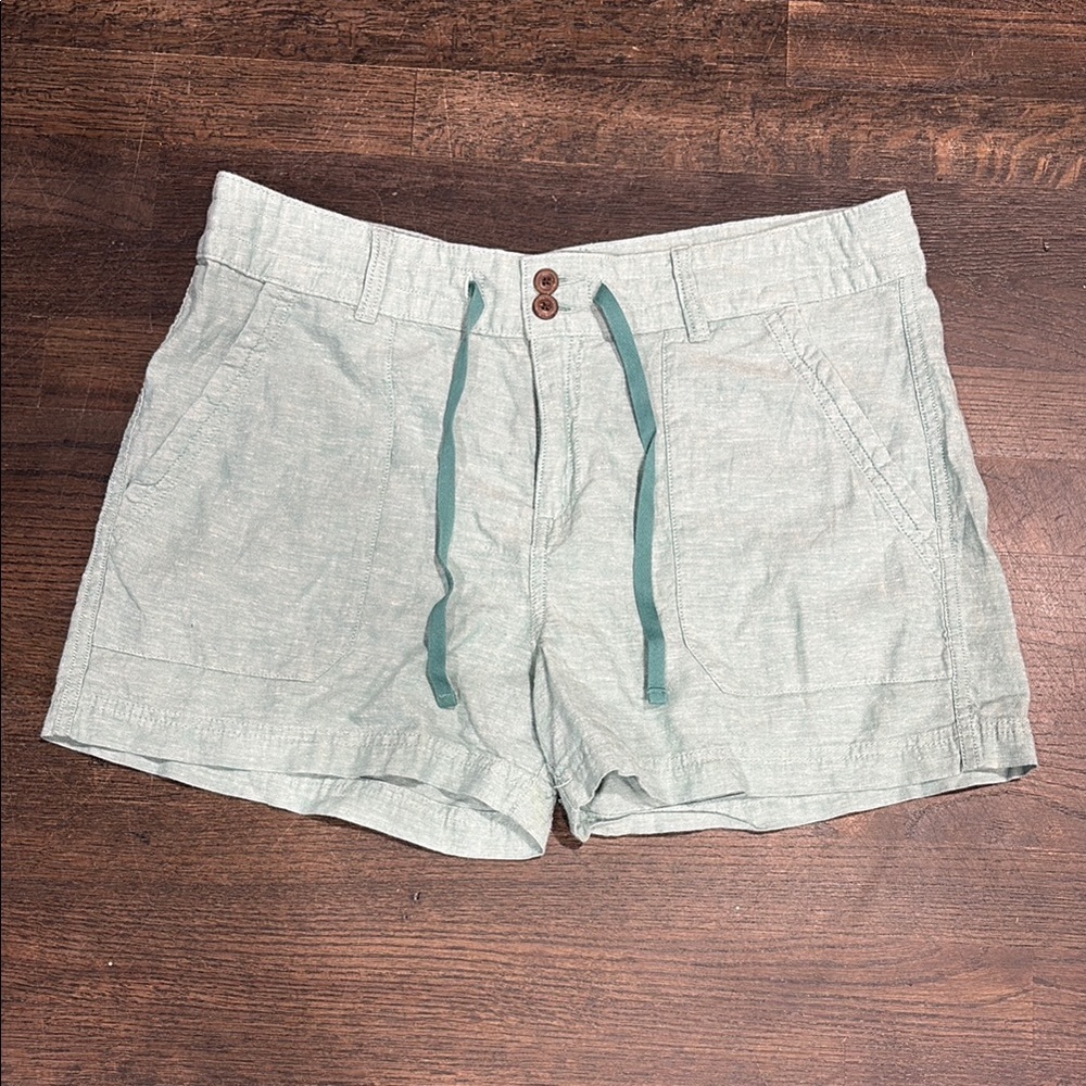 Women's Turquoise Patagonia Casual Linen Shorts
